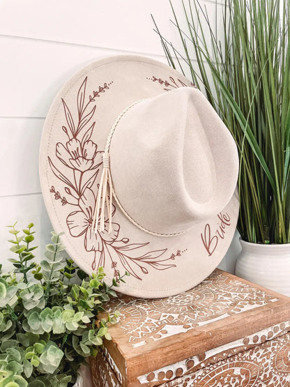 Engraved Floral Hat