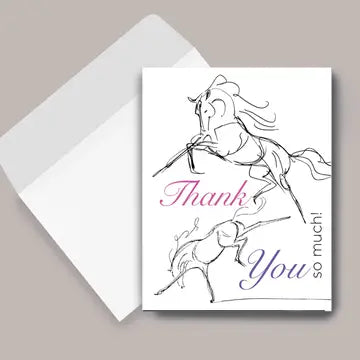 Horse Thank You Greeting Card