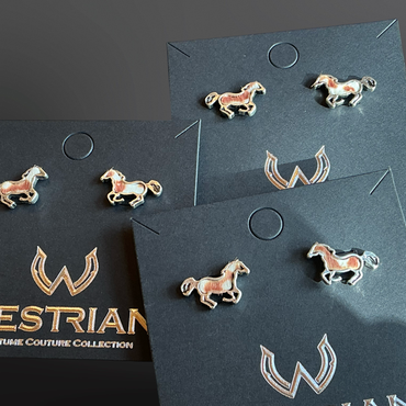 Paint Horse Hair On Stud Earrings