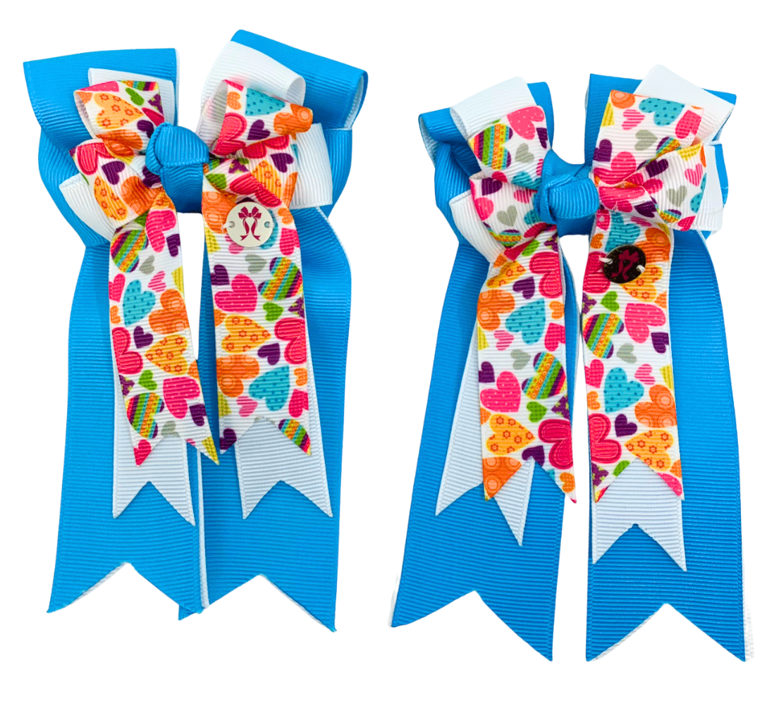 Pony Tail Bows- Hearts in the Sky