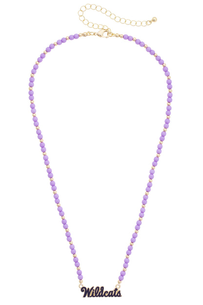 Kansas State Wildcats Beaded Spirit Necklace