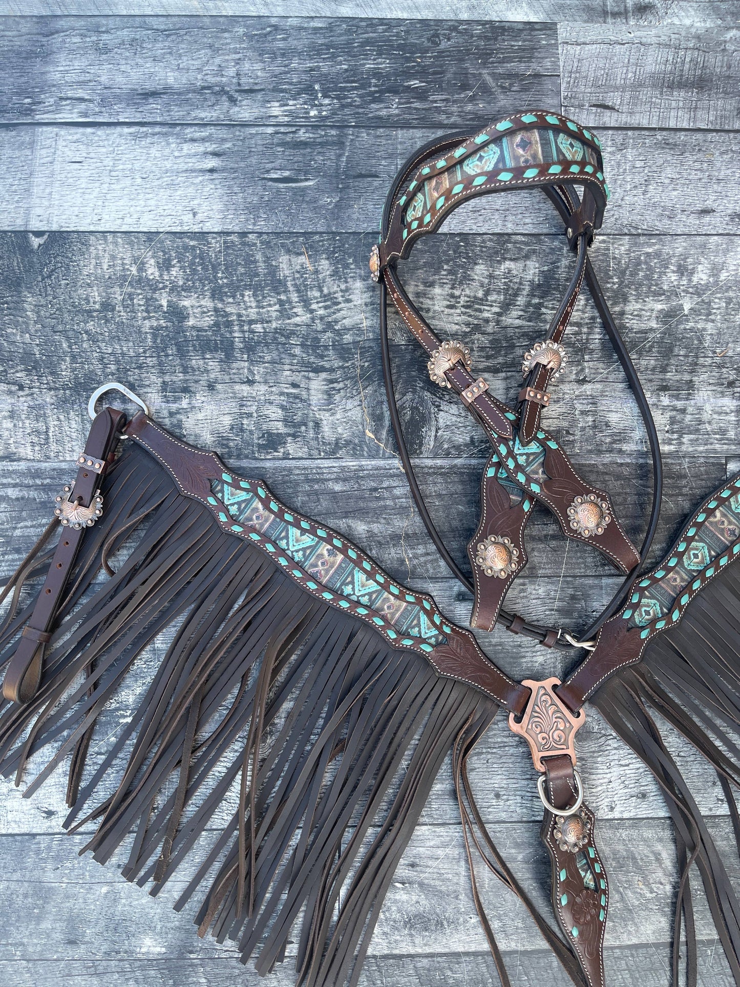 Maverick Fringe Headstall and Breast Collar Set