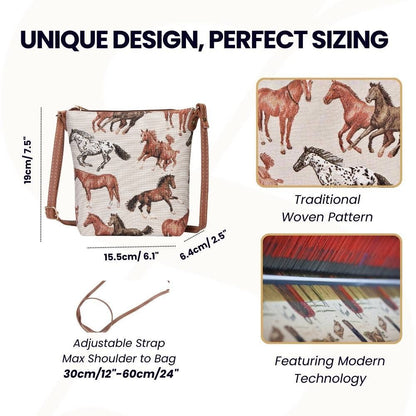 SignareArt - Running Horse Sling Bag Purse Crossbody