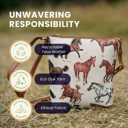 SignareArt - Running Horse Sling Bag Purse Crossbody