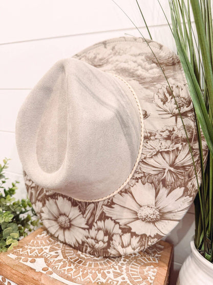 Engraved Wildflower Hat
