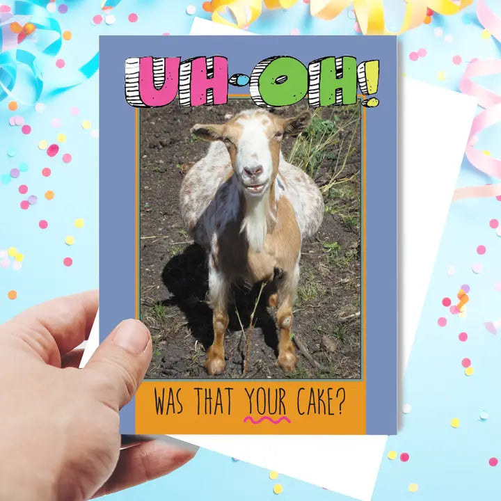 Goat Greeting Birthday Card