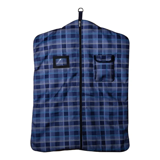 Garment Bag - Smoke Blue Plaid