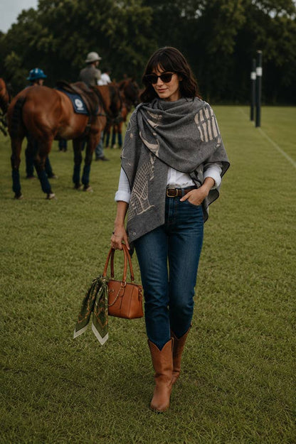 Green Stirrup Loop Scarf