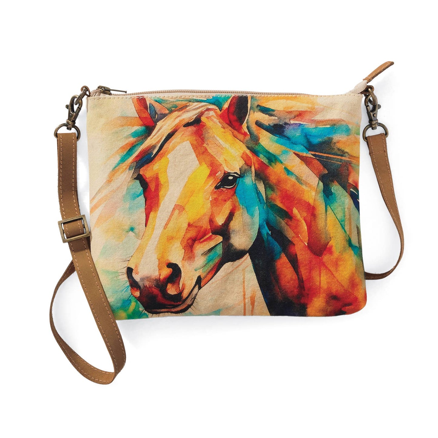 Watercolor Horse Crossbody Bag