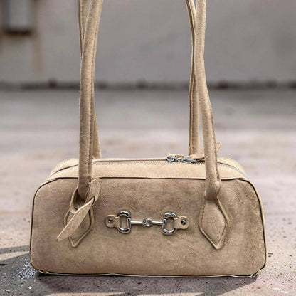 Western Equestrian Handbag Palomino Snaffle Bit Suede Purse