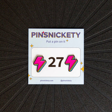 Lightning Bolt Pins: Electric Pink