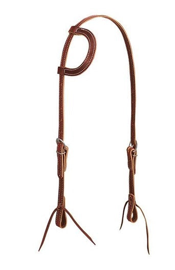 Weaver Latigo Leather Flat Sliding Ear Headstall