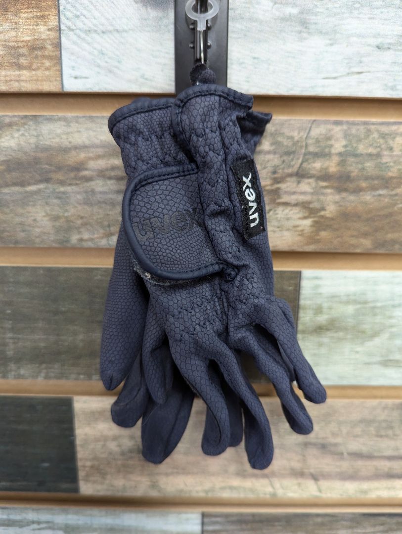 USED Uvex Ladies English Riding Gloves 5 Navy