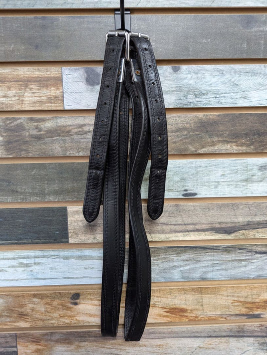 USED  Dressage Stirrup Leathers 52” Black