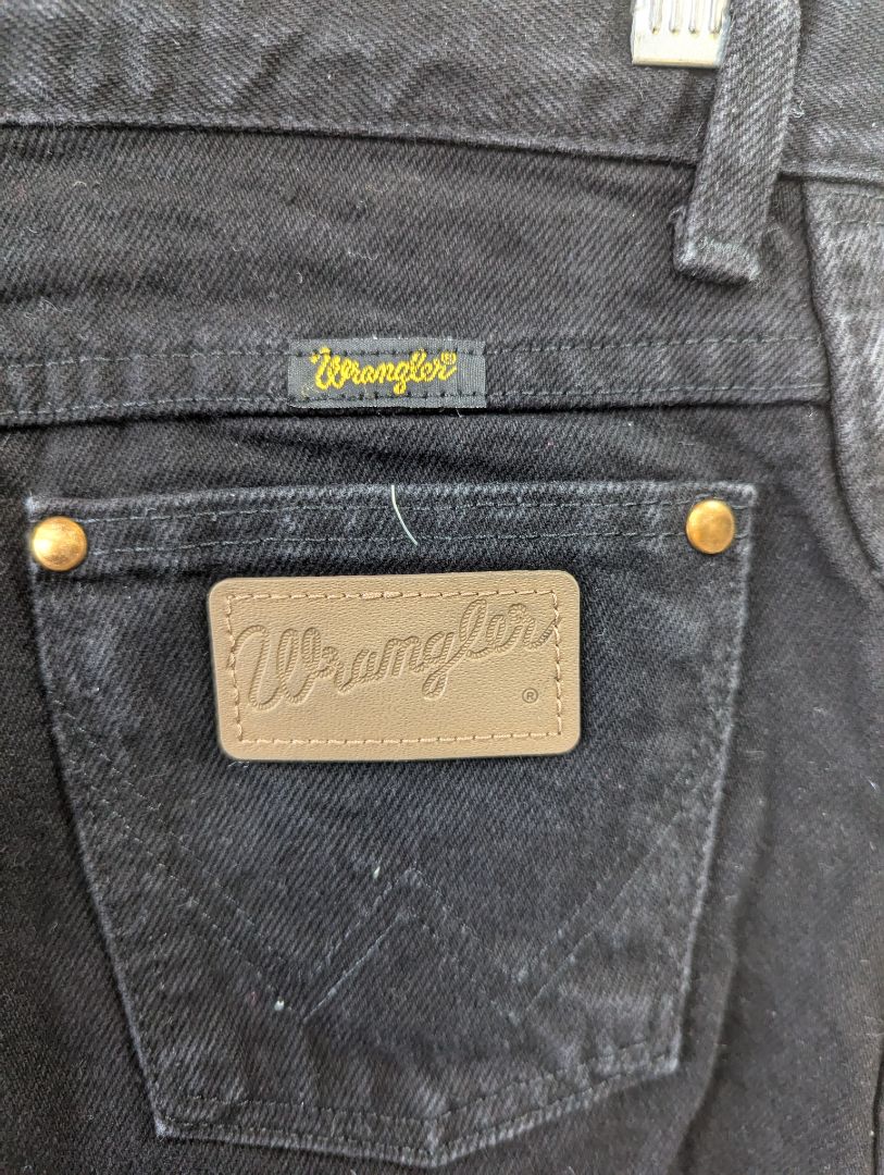 USED Wrangler Ladies Western Jeans 12R Black