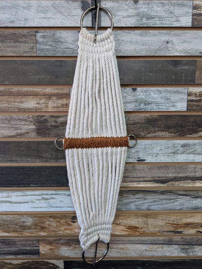 Tough1 Western Cord Cinch 30" x 4" White/Brown