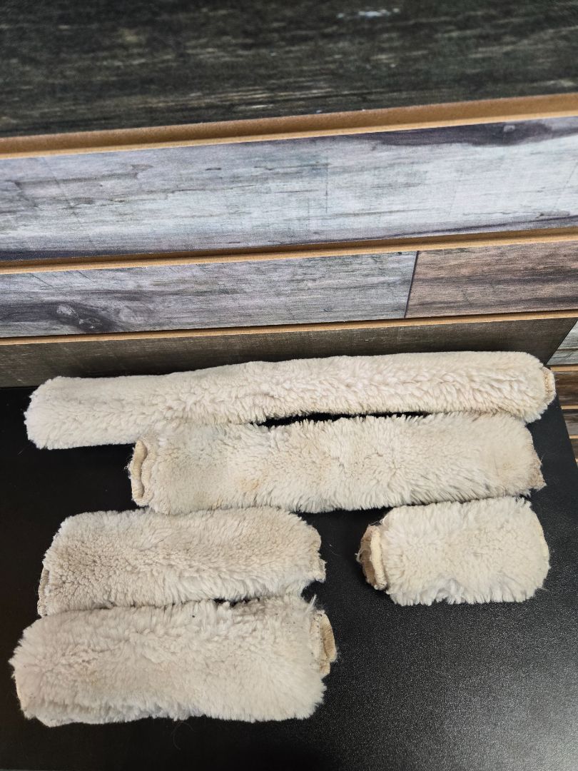 USED  Fleece Halter Covers 5 Piece White