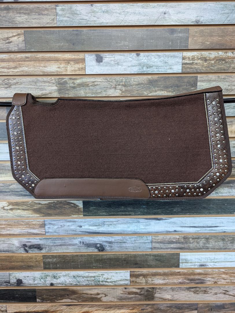 Tough1 Western Saddle Pad Horse Brown