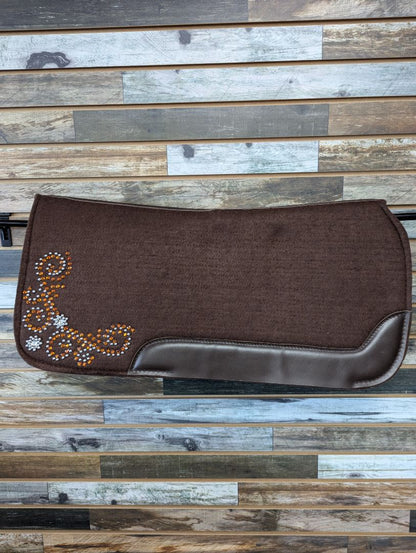 Tough1 Western Saddle Pad  Brown