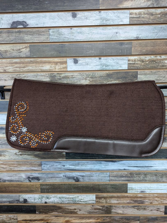 Tough1 Western Saddle Pad  Brown