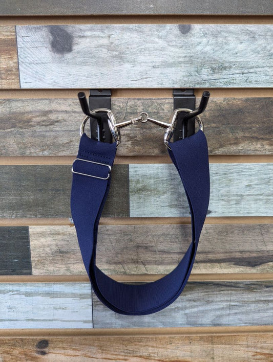 USED  Youth Stretch Belt with Silver Bit 18”-34” Navy