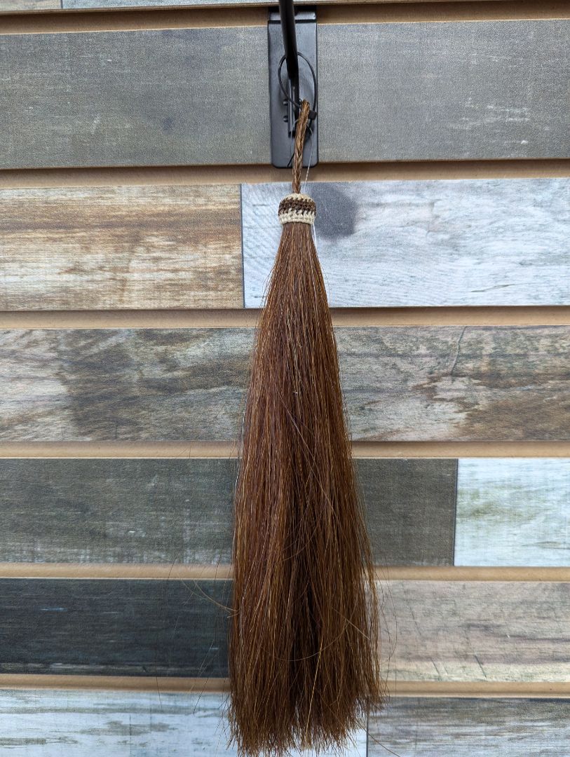 USED  Horse Hair Tassel Medium 13” Brown