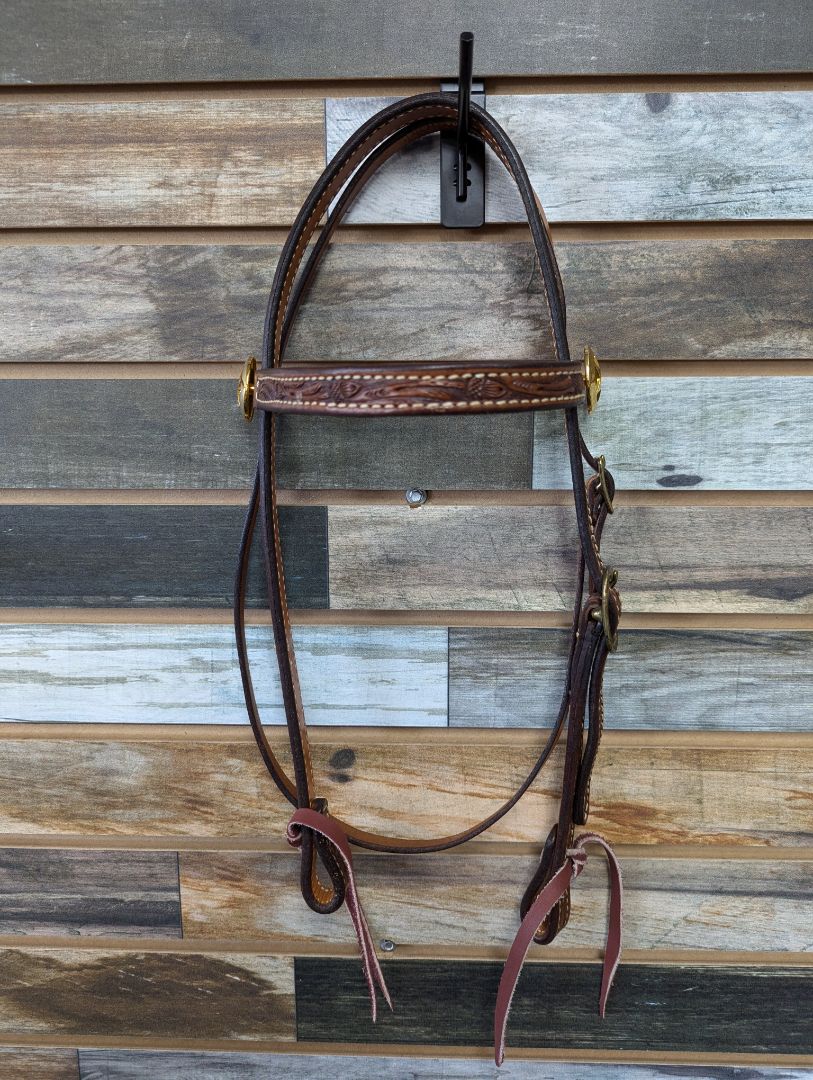 USED Billy Cook Western Saddle with Headstall, Breast Collar, and Back Cinch 17” Light Oil