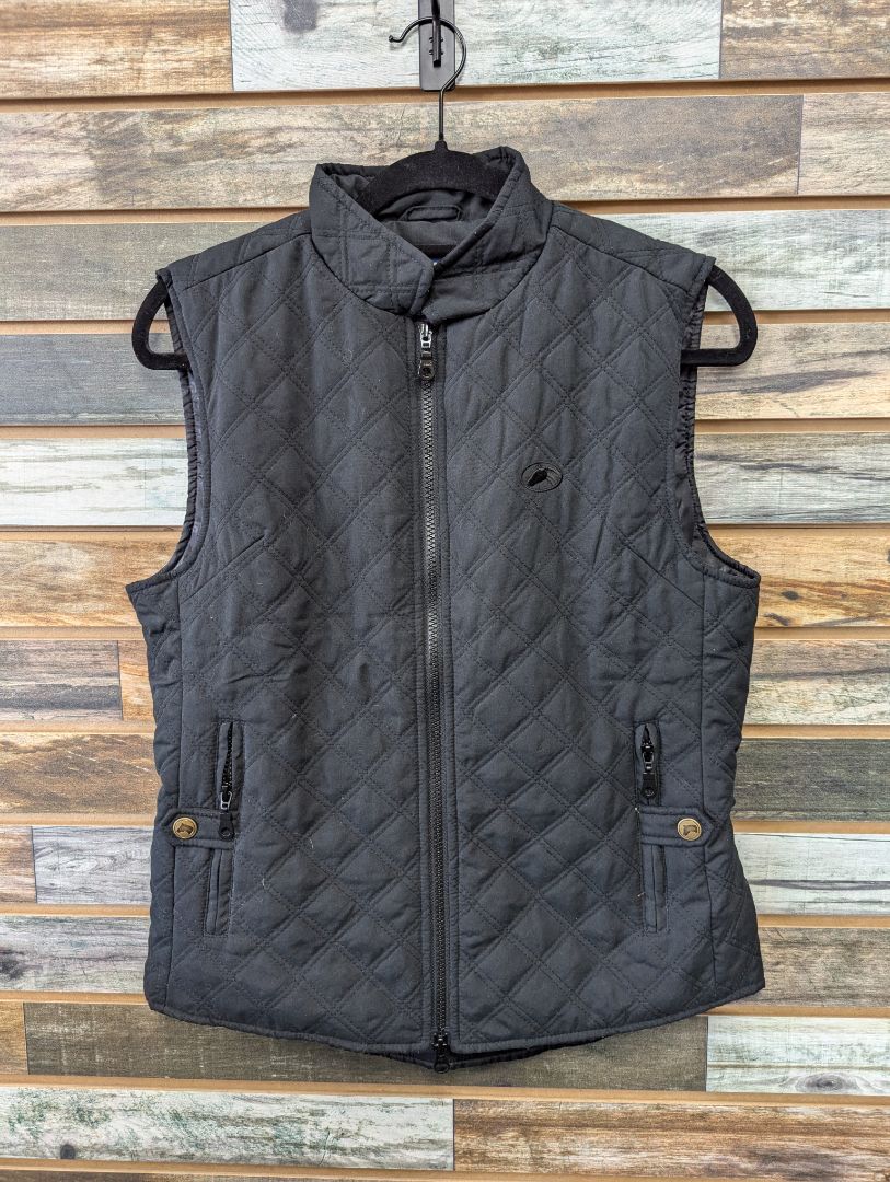 USED Riding Sport Zip Up Vest Medium Black