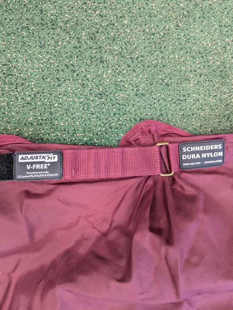 USED Schneiders Turnout Sheet 70” Burgundy