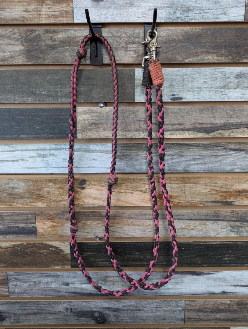 USED  Clip on Reins 90” Pink/Back