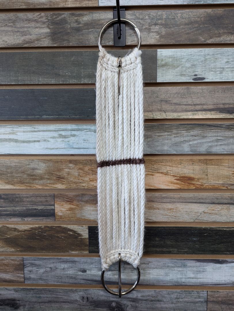 USED  Western Rope Strand Cinch 17” White