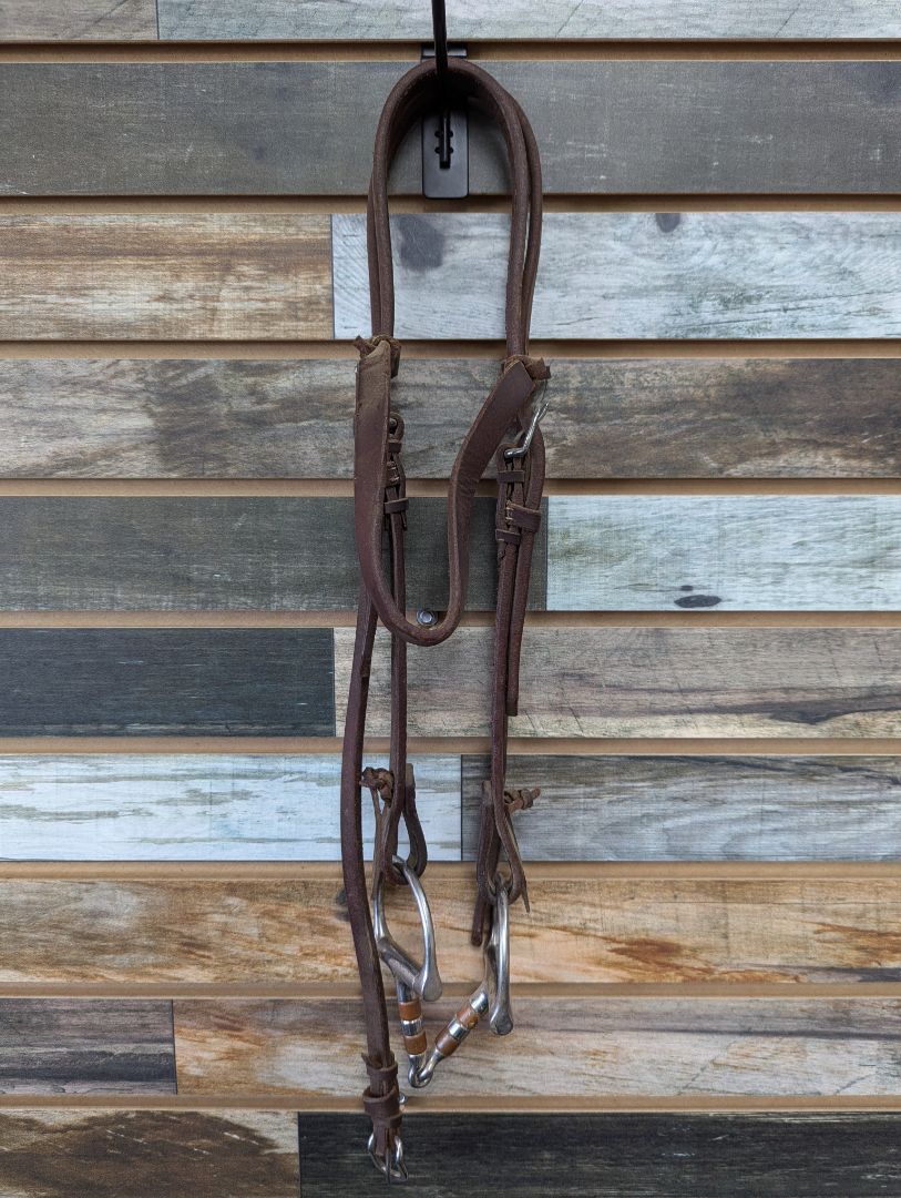 USED  Western Headstall with Bit  Dark Oil