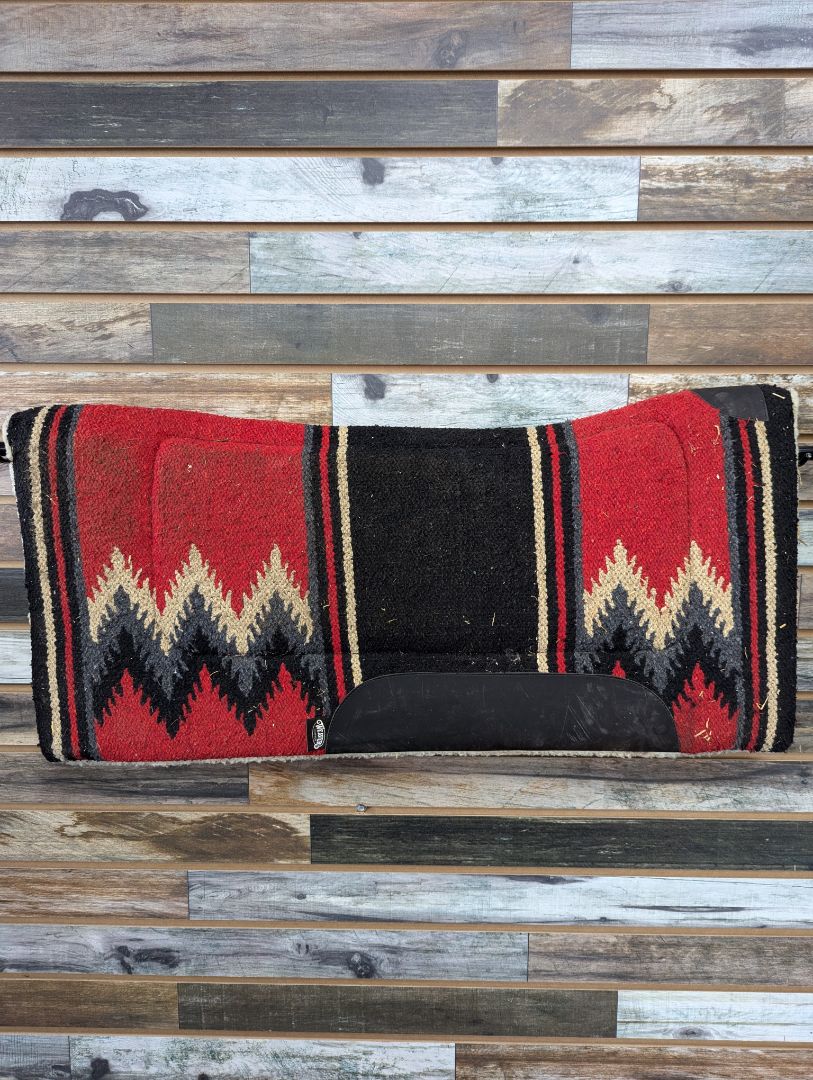 USED Weaver Western Saddle Pad 32” x 30” Red