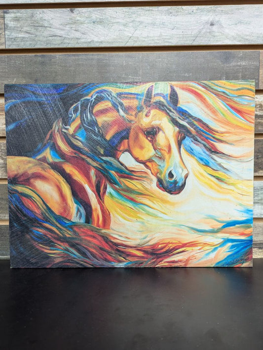 USED  Rainbow Horse Painting  Multi