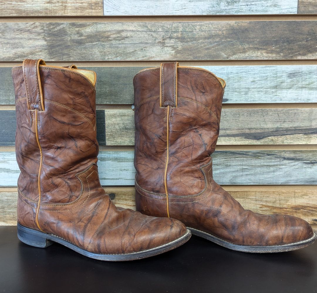 USED Roper Justin Western Boots 9D Chestnut