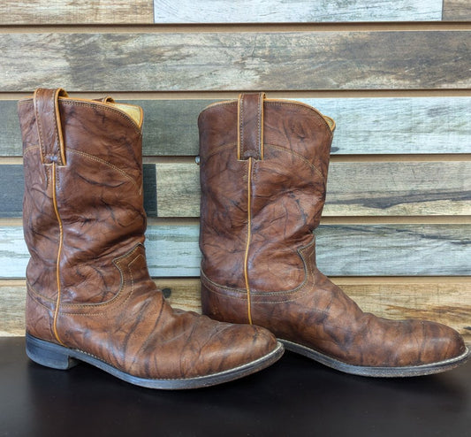 USED Roper Justin Western Boots 9D Chestnut