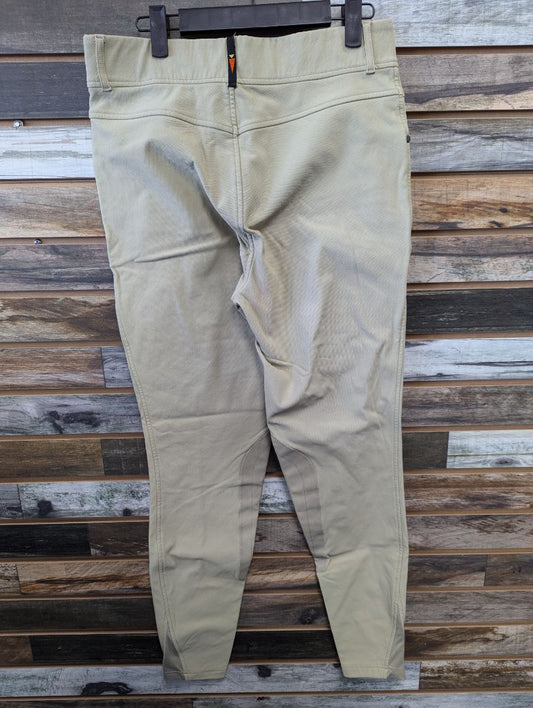 USED Kerrits Fleece Lined English Breeches Large Tan