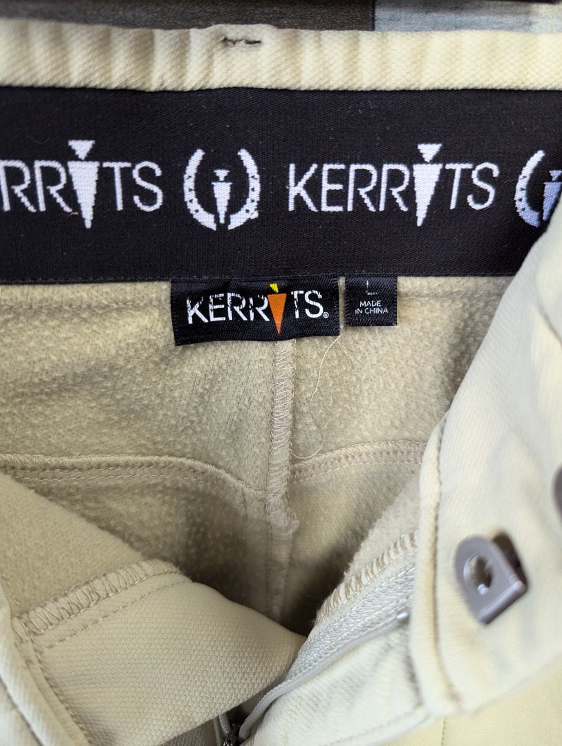 USED Kerrits Fleece Lined English Breeches Large Tan