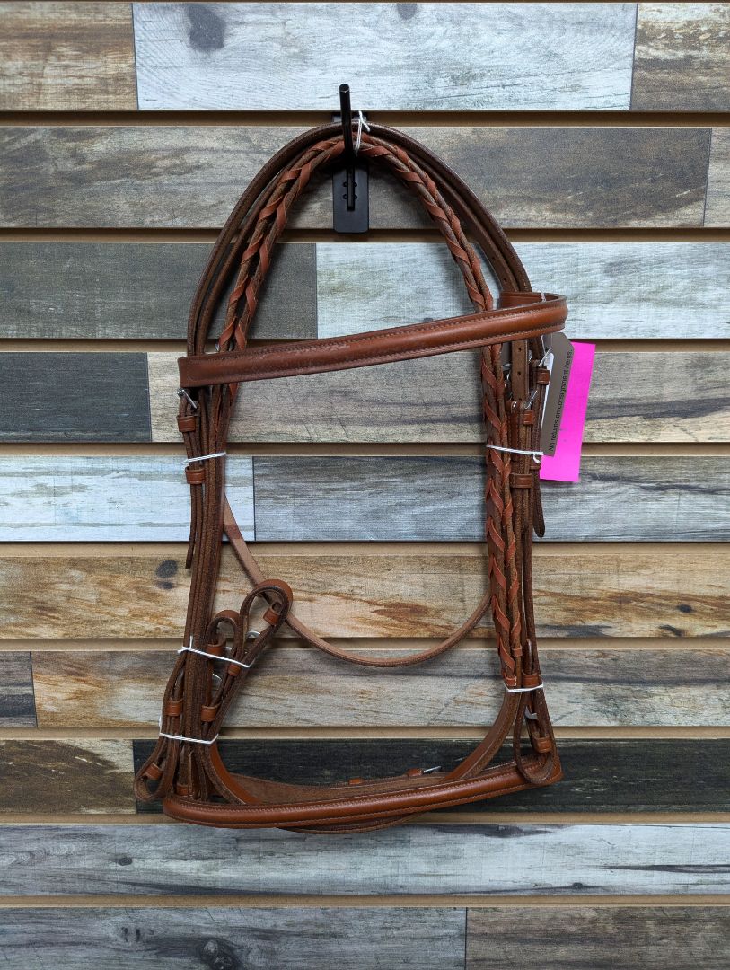 English Bridles with Laced Reins Full Chestnut