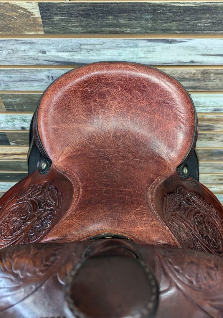 USED AMTECH Western Saddle 13.5" Brown and Black