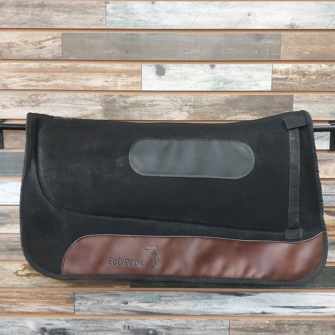 USED EquiPedic Xtreme HD Western Standard Square Pad Saddle Pad Small Black