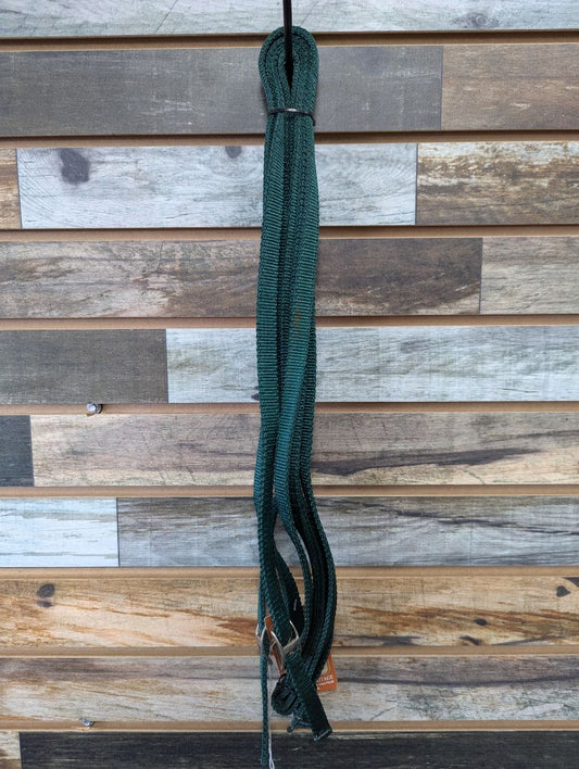 USED Western Heritage Nylon Split Reins 96" Green