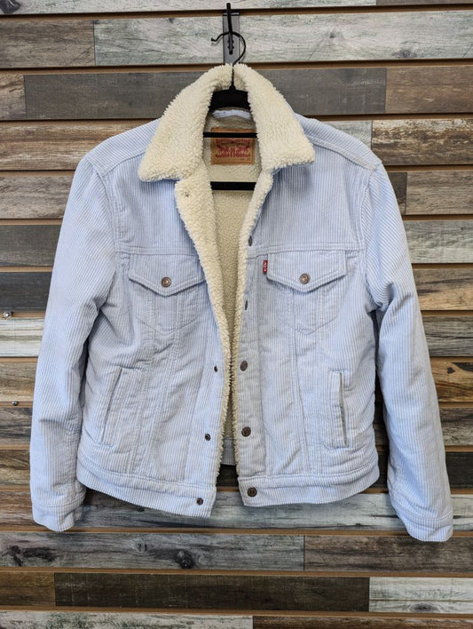 USED Levi’s Fleece Lined Corduroy Jacket XS Baby Blue
