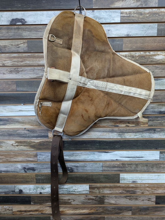 USED White Stallion Suede Bareback Pad 23” Brown