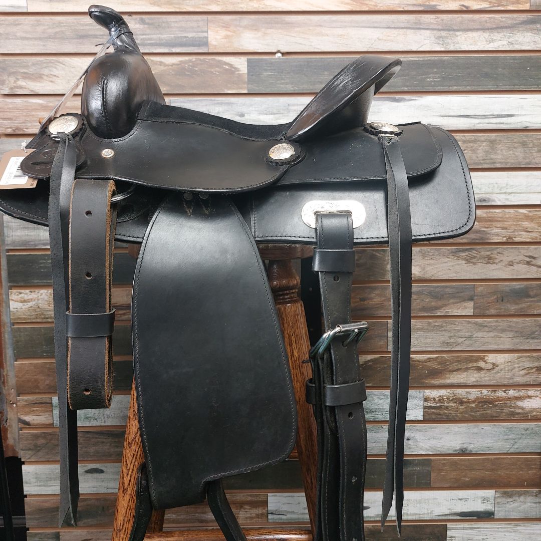 King Series Youth Black Saddle Pleasure Trail 13" Black