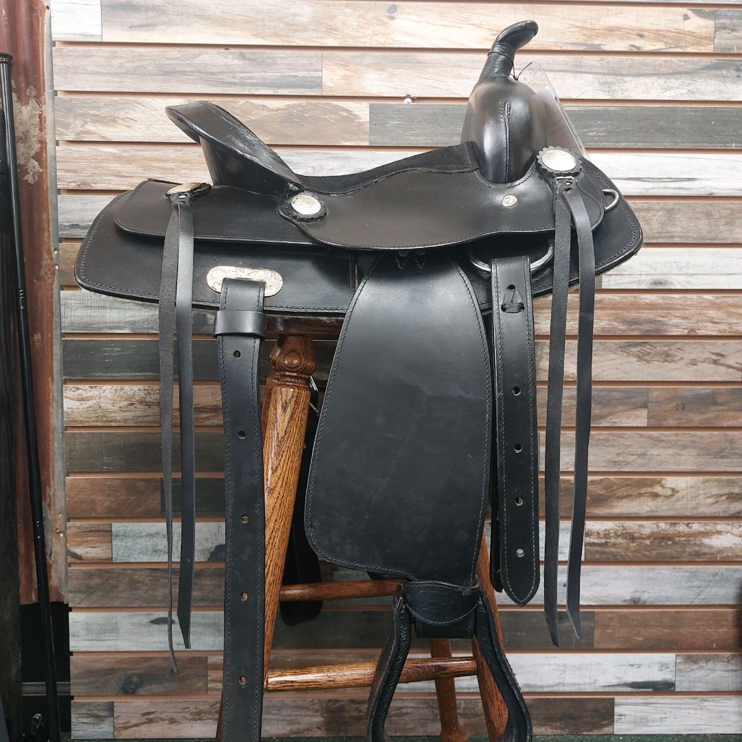 King Series Youth Black Saddle Pleasure Trail 13" Black