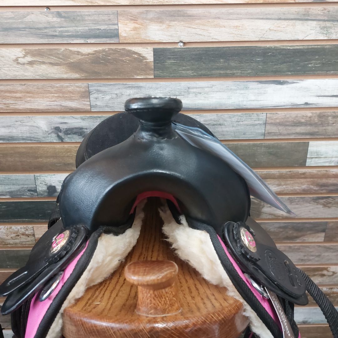 King Series Eclipse Barrel Saddle 10" Pink/Black