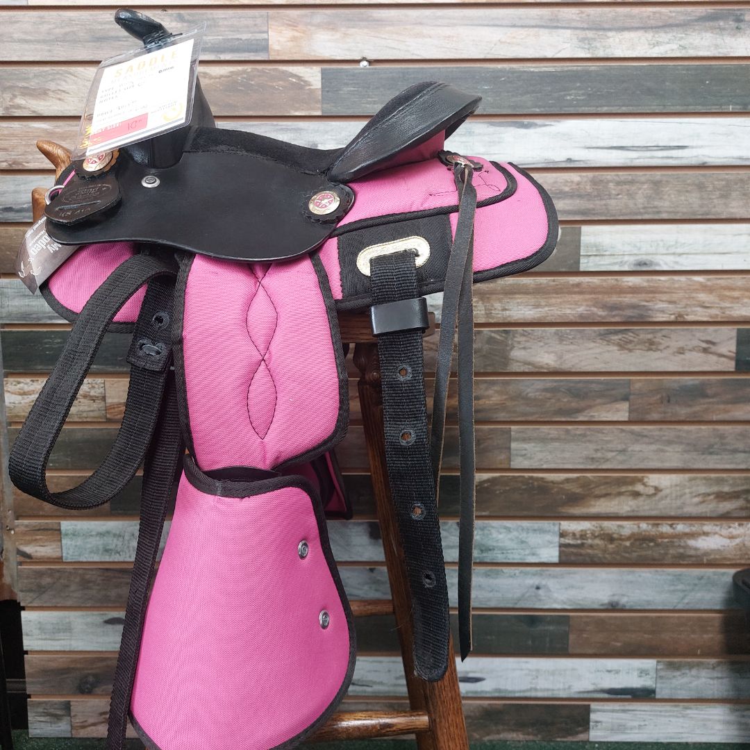 King Series Eclipse Barrel Saddle 10" Pink/Black