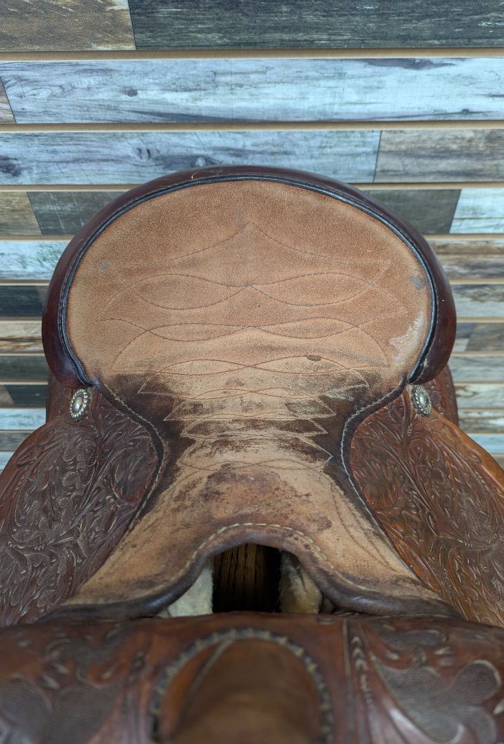 USED Circle Y Rebel Brand Western Saddle 14” Medium Oil