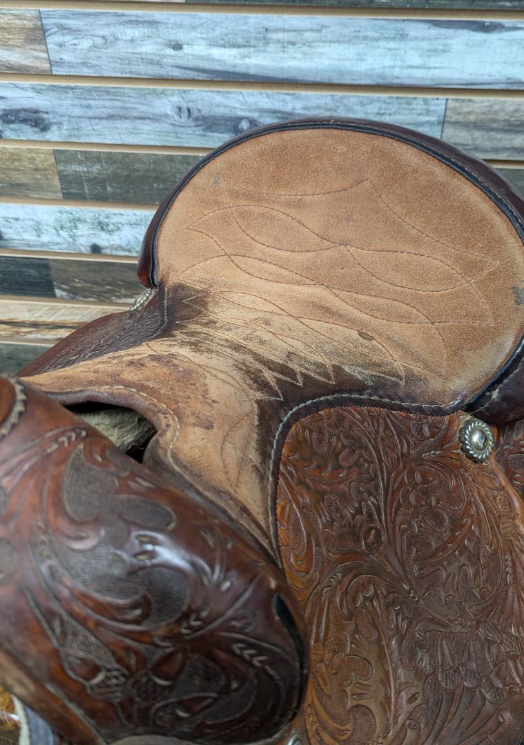 USED Circle Y Rebel Brand Western Saddle 14” Medium Oil